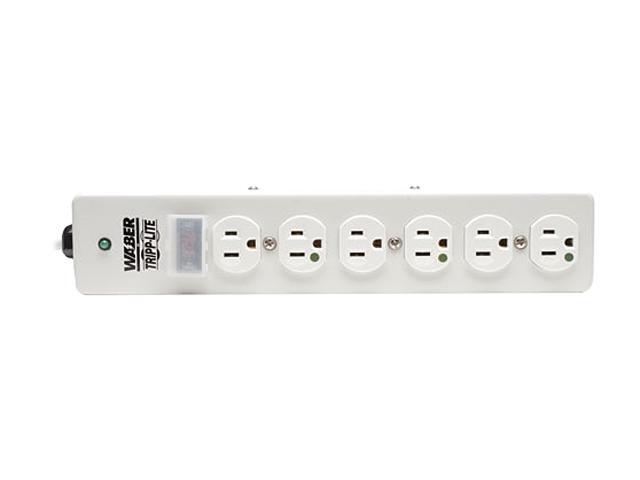 TRIPP LITE SPS606HGRA 6 Feet 6 Outlets 1050 Joules Surge Protector with Right-Angle Hospital-Grade Plug and Receptacles
