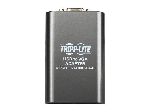 Tripp Lite USB 2.0 to VGA Dual/Multi-Monitor External Video Graphics Card Adapter, 128 MB SDRAM, 1080p @ 60hz (U244-001-VGA-R)