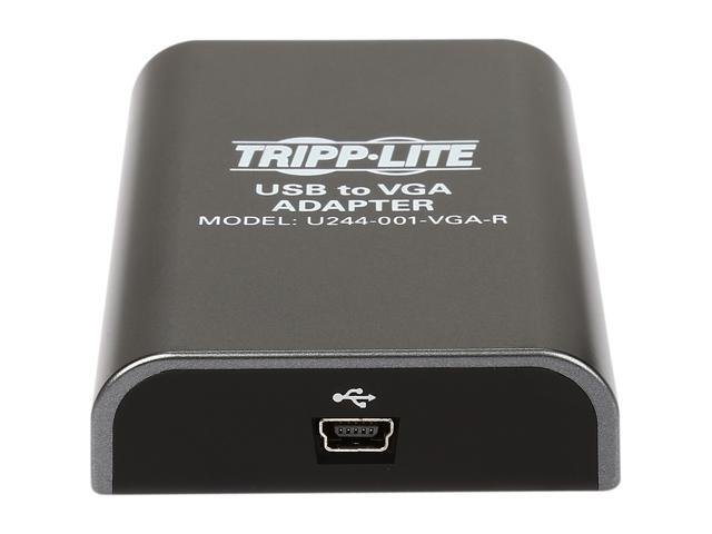 Tripp Lite USB 2.0 to VGA Dual/Multi-Monitor External Video Graphics Card Adapter, 128 MB SDRAM, 1080p @ 60hz (U244-001-VGA-R)