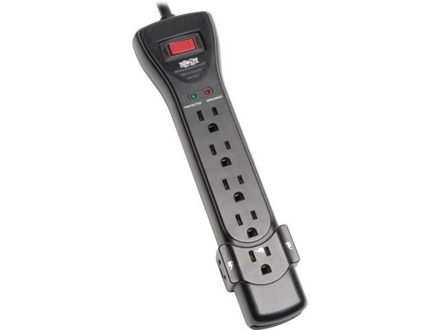 Eaton Tripp Lite Series Protect It! 7-Outlet Surge Protector, 7 ft. Cord with Right-Angle Plug, 2160 Joules, Diagnostic LEDs, Black Housing - 7 x...
