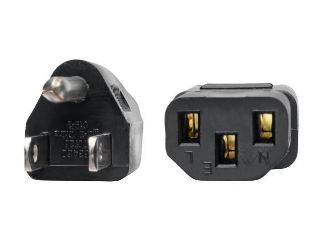 Tripp Lite Universal Computer Power Cord, 10A, 18AWG (NEMA 5-15P to IEC-320-C13), 1-ft. (P006-001)