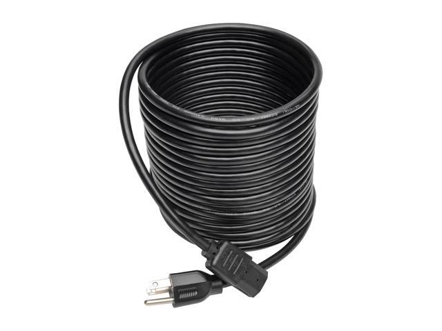 Tripp Lite Universal Computer Power Cord, 10A, 18AWG (NEMA 5-15P to IEC-320-C13), 25-ft. (P006-025)