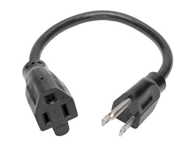 Tripp Lite Standard Power Extension Cord, 13A, 16AWG (NEMA 5-15P to NEMA 5-15R), 1-ft. (P024-001-13A)