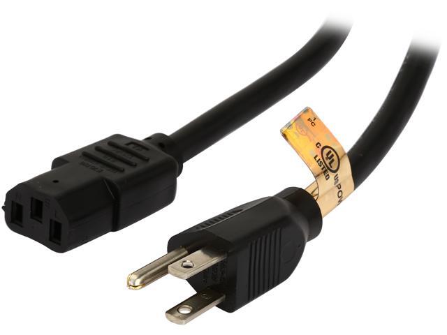Tripp Lite P007-003 3 ft. Heavy-Duty Computer Power Cord, 14AWG 15A (NEMA 5-15P to IEC-320-C13)
