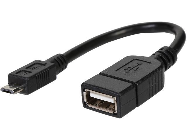Tripp Lite U052-06N Micro USB to OTG Host Adapter Cable 5-Pin Micro USB A/A M/F
