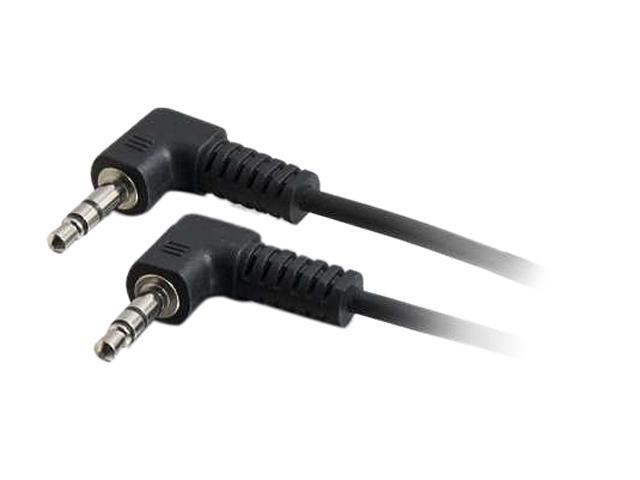 C2G 40582 3.5mm Right Angled M/M Stereo Audio Cable, Aux Cable, Black (1.5 Feet, 0.45 Meters)
