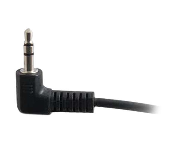 C2G 40582 3.5mm Right Angled M/M Stereo Audio Cable, Aux Cable, Black (1.5 Feet, 0.45 Meters)
