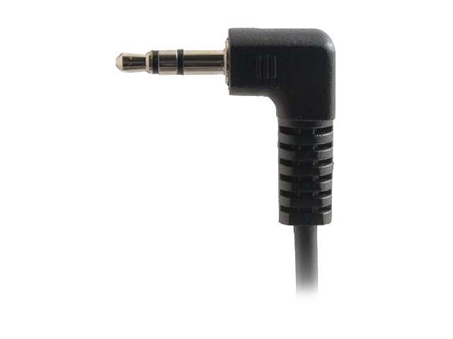 C2G 40582 3.5mm Right Angled M/M Stereo Audio Cable, Aux Cable, Black (1.5 Feet, 0.45 Meters)