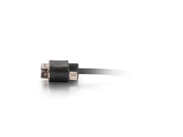 C2G 52187 15ft (4.6m) Serial RS232 DB9 Null Modem Cable with Low Profile Connectors M/F - In-Wall CMG-Rated, Black