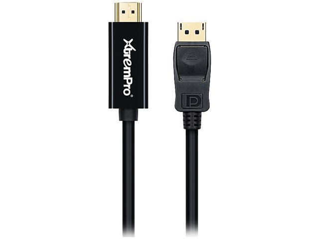 XtremPro 11163 DisplayPort to HDMI Cable (DP 1.2 to HDMI DP 2.0) 10 Feet - for 4K Ultra HDTV, Monitor, Projector etc - Black photo