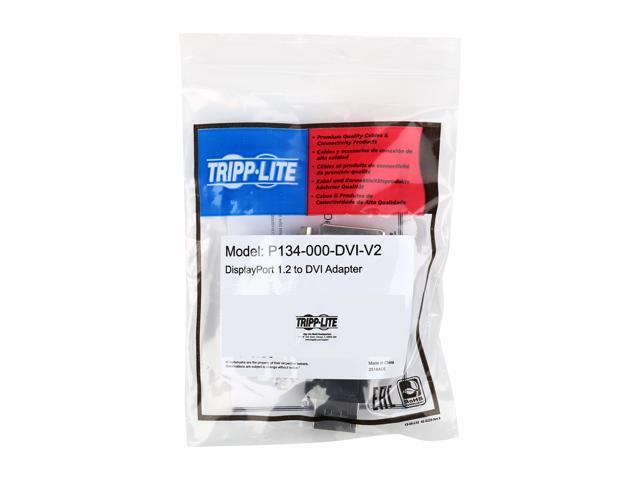 Tripp Lite DisplayPort to DVI Compact Cable Adapter, DP 1.2, Converter for DP to DVI M/F (P134-000-DVI-V2)