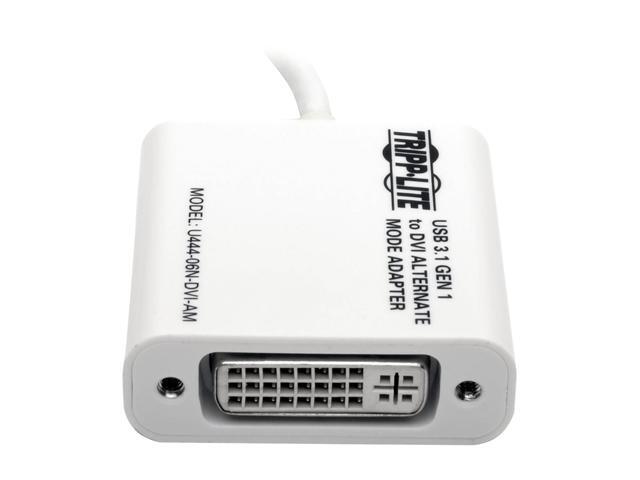 Tripp Lite USB C to DVI Video Adapter Converter 1080p USB Type C to DVI 6in (U444-06N-DVI-AM)