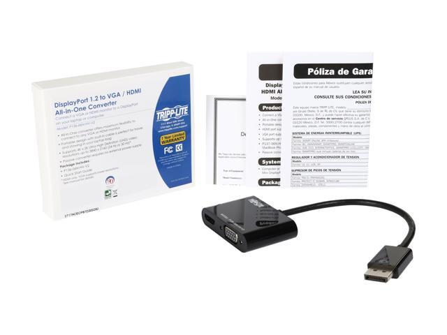 Tripp Lite P136-06N-HV-V2 DisplayPort to HDMI VGA Adapter Converter 4Kx2K DP to HDMI VGA