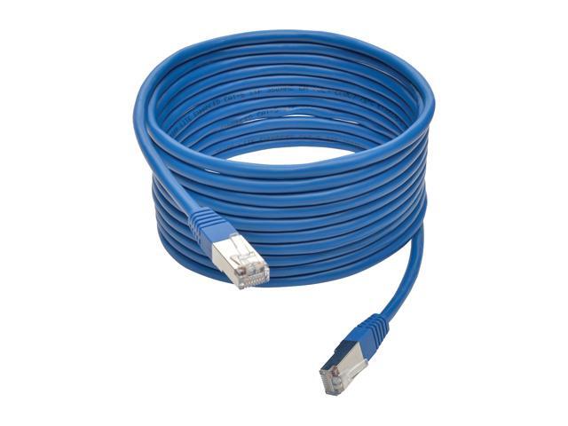 Tripp Lite 15 ft. Cat5e Molded Shielded Patch Cable (M/M), STP, RJ45, 350 Mhz, Blue, 15' (N105-015-BL)