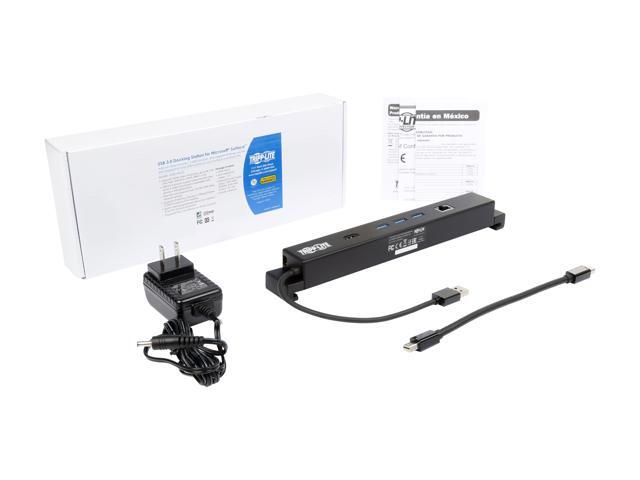 Tripp Lite Microsoft Surface USB 3.0 Docking Station with USB-A Hub, HDMI 4K & Gigabit Ethernet (Gbe) Port (U342-HGU3)