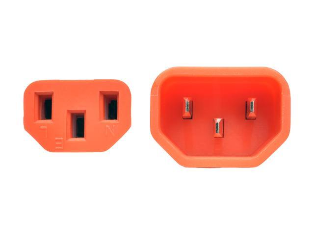 Tripp Lite Model P004-002-AOR 2 ft. Standard Computer Power Extension Cord, 10A, 18 AWG (IEC-320-C14 to IEC-320-C13)