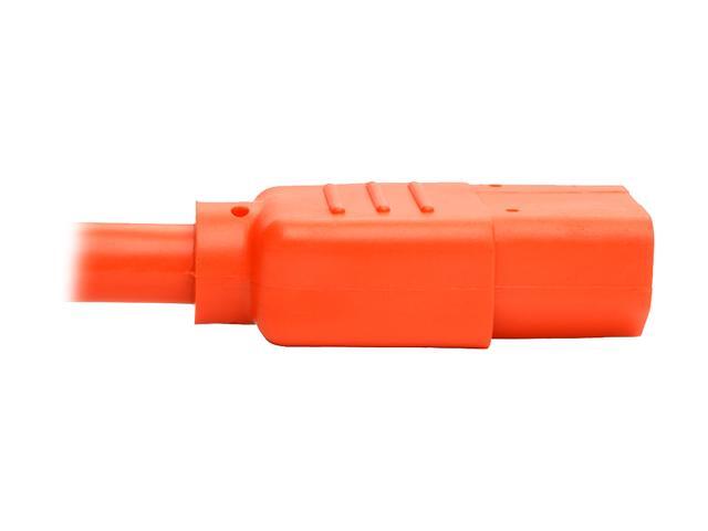 Tripp Lite Model P004-002-AOR 2 ft. Standard Computer Power Extension Cord, 10A, 18 AWG (IEC-320-C14 to IEC-320-C13)