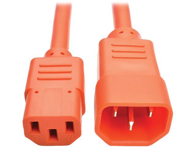 Tripp Lite Model P004-002-AOR 2 ft. Standard Computer Power Extension Cord, 10A, 18 AWG (IEC-320-C14 to IEC-320-C13)