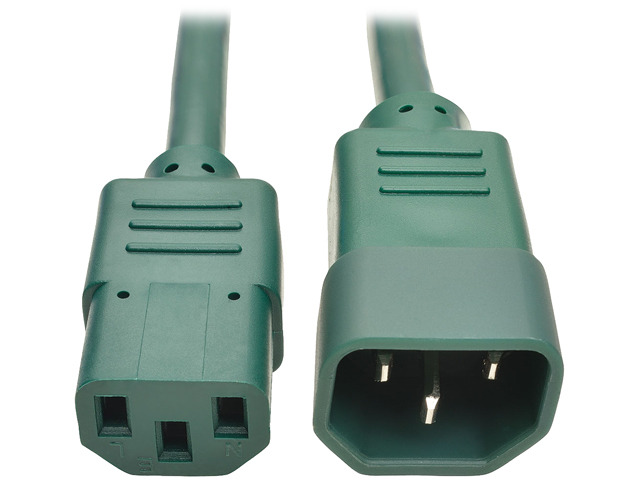Tripp Lite Model P004-003-AGN 3 ft. Standard Computer Power Extension Cord, 10A, 18 AWG (IEC-320-C14 to IEC-320-C13)
