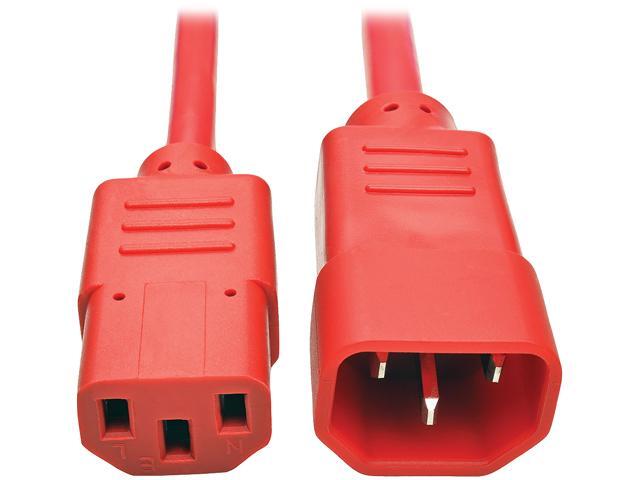 Tripp Lite Model P004-003-ARD 3 ft. Standard Computer Power Extension Cord, 10A, 18 AWG (IEC-320-C14 to IEC-320-C13)