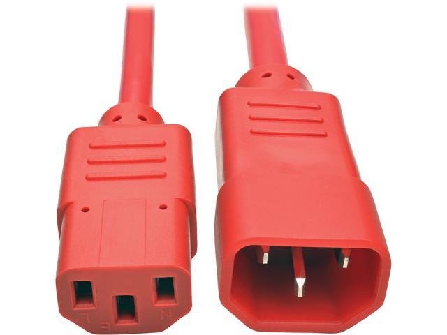 Tripp Lite Model P005-006-ARD 6 ft. Heavy-Duty Power Extension Cord, 15A, 14 AWG (IEC-320-C14 to IEC-320-C13)