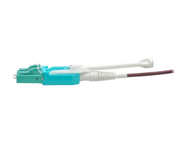 Tripp Lite MTP/MPO to 8xLC Fan-Out Patch Cable, 40 GbE, 40GBASE-SR4, OM4 Plenum-Rated, Push/Pull Tab, Magenta, 1 m (3.3 ft.) (N845-01M-8L-MG)