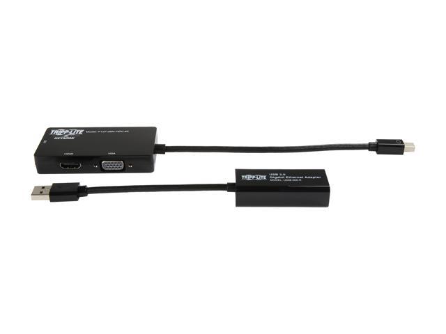 Tripp Lite Microsoft Surface and Surface Pro 2-in-1 Accessory Kit, DVI, VGA, 4K HDMI & Gigabit Ethernet (P137-GHDV-V2-K)