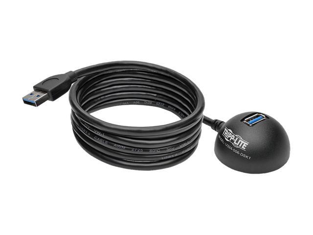Tripp Lite 1-Port USB 3.0 SuperSpeed Desktop Extension Cable (M/F), USB Type-A, 6 ft. (U324-006-DSK1)