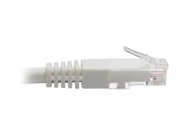 Tripp Lite 10ft Cat6 Gigabit Molded Patch Cable RJ45 M/M 550MHz 24AWG White