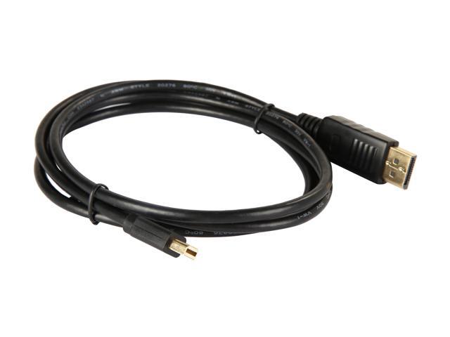 Tripp Lite Mini DisplayPort to DisplayPort 1.2 Adapter Cable 4K @ 60Hz 6 ft. (P583-006-BK)