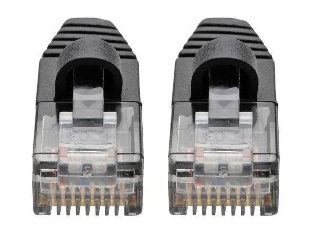 Tripp Lite Cat6a Gigabit Snagless Molded Slim UTP Patch Cable M/M Black 2 ft. (N261-S02-BK)