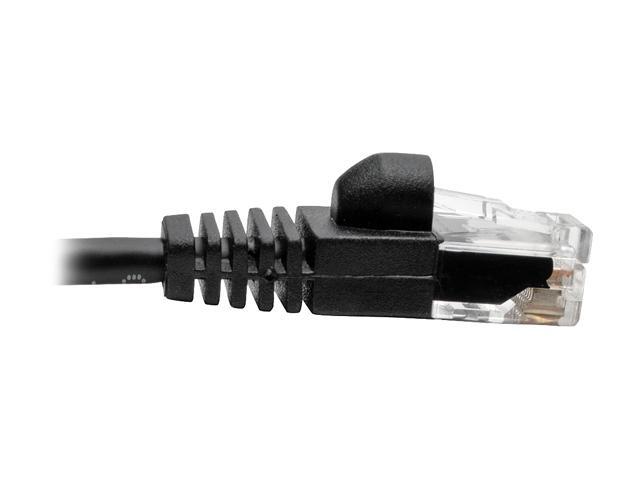 Tripp Lite Cat6a Gigabit Snagless Molded Slim UTP Patch Cable M/M Black 2 ft. (N261-S02-BK)
