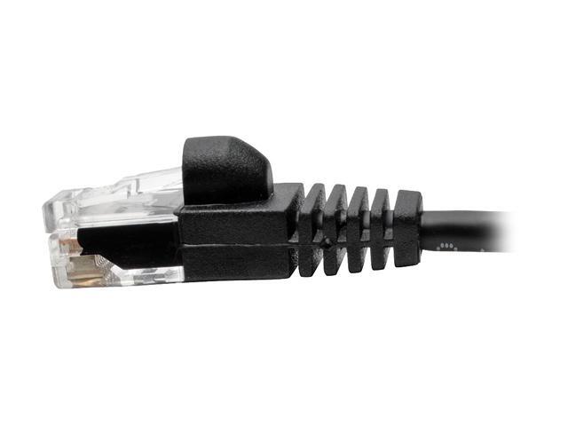 Tripp Lite Cat6a Gigabit Snagless Molded Slim UTP Patch Cable M/M Black 2 ft. (N261-S02-BK)