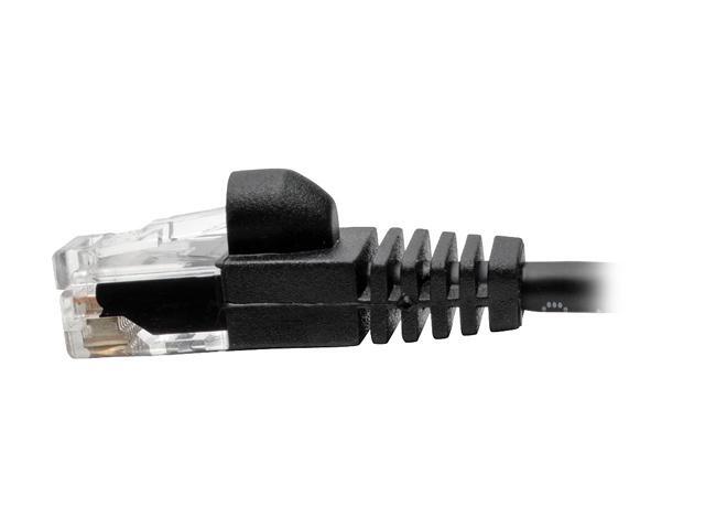 Tripp Lite Cat6a Gigabit Snagless Molded Slim UTP Patch Cable M/M Black 3 ft. (N261-S03-BK)