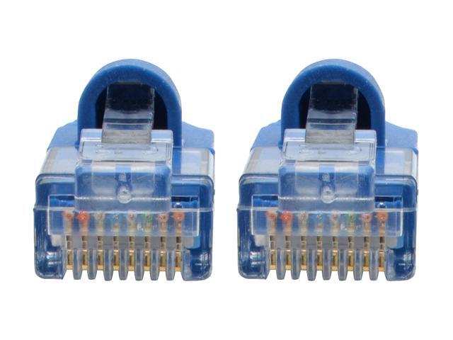 Tripp Lite Cat6a Gigabit Snagless Molded Slim UTP Patch Cable M/M Blue 4 ft. (N261-S04-BL)