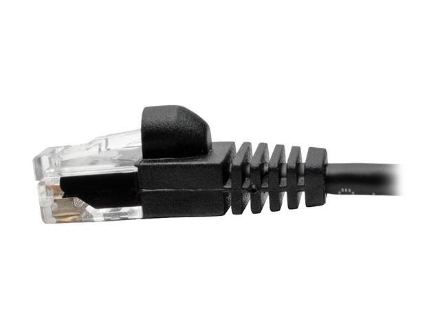 Tripp Lite Cat6a Gigabit Snagless Molded Slim UTP Patch Cable M/M Black 6 ft. (N261-S06-BK)