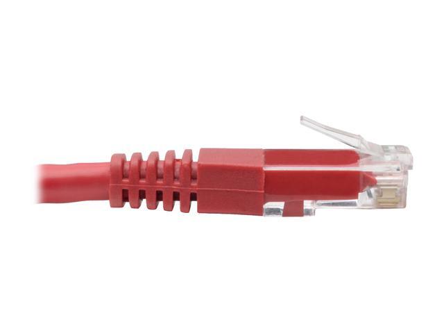 Tripp Lite Premium Cat5/5e/6 Gigabit Molded Patch Cable, 24 AWG, 550 MHz/1 Gbps (RJ45 M/M), Red, 6 ft. (N200-006-RD)