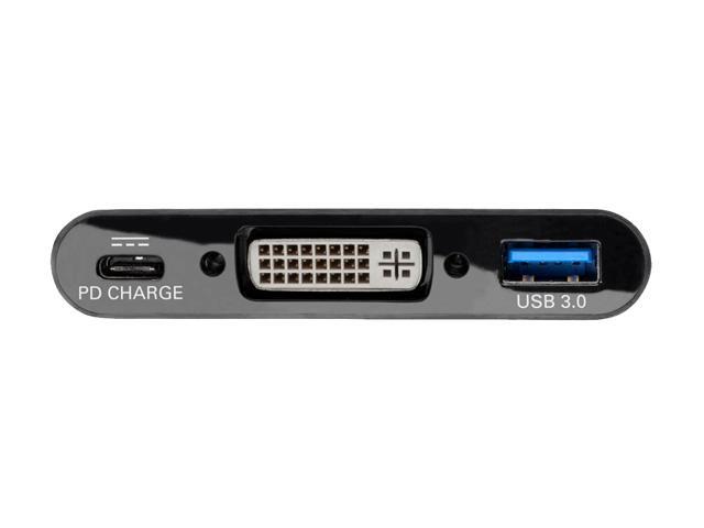 Tripp Lite USB C to DVI Adapter USB Hub & PD Charging USB Type C to DVI 6in (U444-06N-DUB-C)