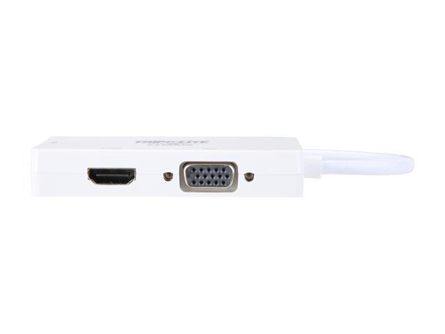 Tripp Lite Mini DisplayPort to VGA/DVI/HDMI Adapter Converter mDP 6in White (P137-06N-HDVW)