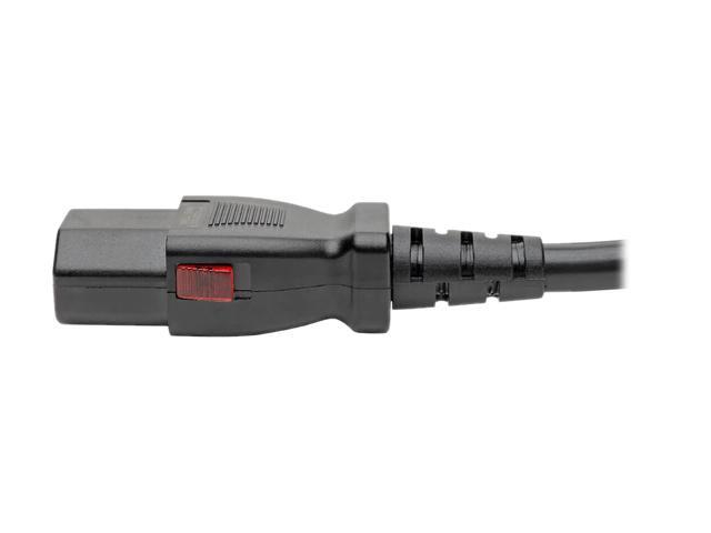 Tripp Lite Power Extension Cord Cable C14 to Locking C13 M/F 18 AWG 10A 2ft (P004-L02)
