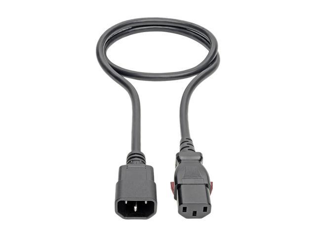 Tripp Lite Power Extension Cord Cable C14 to Locking C13 M/F 18 AWG 10A 3ft (P004-L03)