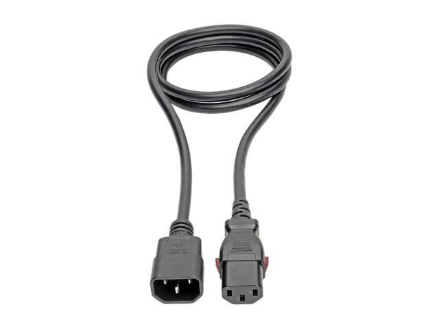 Tripp Lite Power Extension Cord Cable C14 to Locking C13 M/F 18 AWG 10A 4ft (P004-L04)