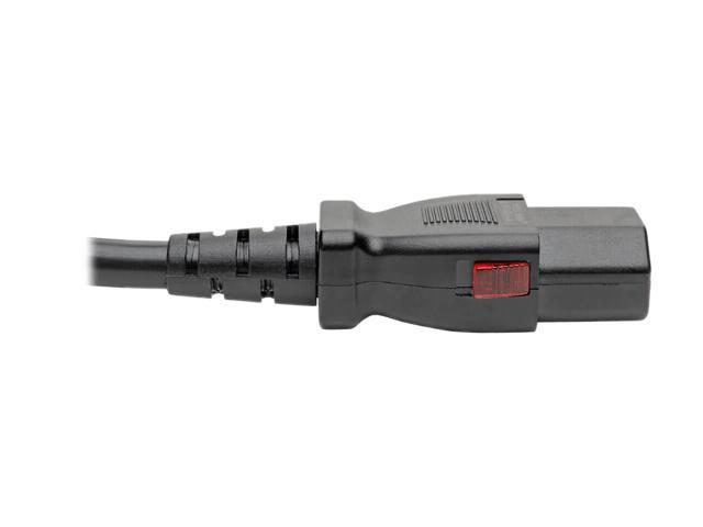 Tripp Lite Power Extension Cord Cable C14 to Locking C13 M/F 18 AWG 10A 4ft (P004-L04)