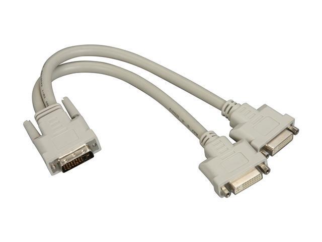 CABLES UNLIMITED PCM-2260 White Premium 12in. DVI Cable Splitter