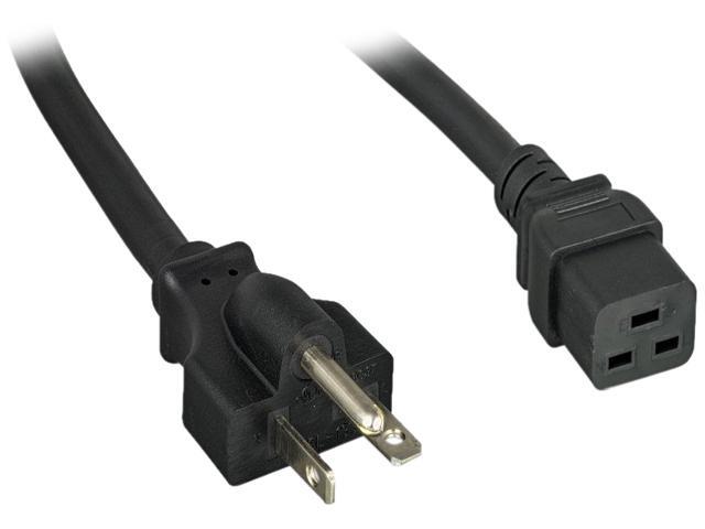 Nippon Labs 12 AWG AC Power Cord NEMA 6-20P to C19, SJT, 20A/250V, NEMA 6-20P to IEC-60320-C19, Black 8 ft. Power Cable