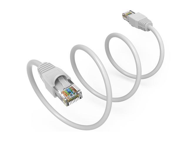 Nippon Labs 75Ft Cat6A UTP Ethernet Network Booted Cable, 24AWG 75 Feet Gigabit LAN Network Cable RJ45 High Speed Patch Cable, White, 60CAT6A-75WT