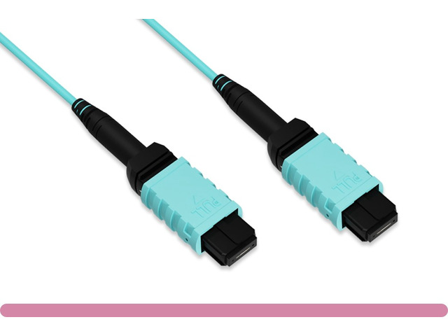 Nippon Labs MPO 50/125 OM4 Multimode 12 Fibers Trunk Optic Cable Type A, 10 Meters, 30FP-12MPO-4AFF12-10