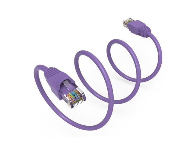 Nippon Labs 6Ft Cat6A UTP Ethernet Network Booted Cable,24AWG 6 Feet Gigabit LAN Network Cable RJ45 High Speed Patch Cable, Purple, 60CAT6A-6PU