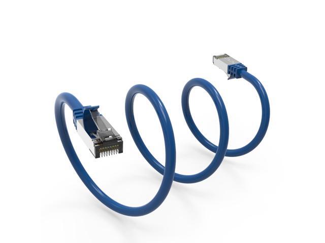 Nippon Labs 60CAT8-4-26BU Cat8 Ethernet Cable 4 feet Slim Series - Blue 2GHz, 40G, S/FTP - Shielded 40Gbps 2000Mhz SFTP Patch Cord,Cat8 RJ45...