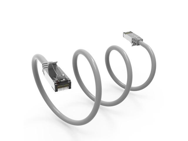 Nippon Labs 60CAT8-4-26GY Cat8 Ethernet Cable 4 feet Slim Series - Gray 2GHz, 40G, S/FTP - Shielded 40Gbps 2000Mhz SFTP Patch Cord,Cat8 RJ45...